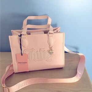 New Juicy Couture Upgrade U Mini Tote Powder Blush With Tags